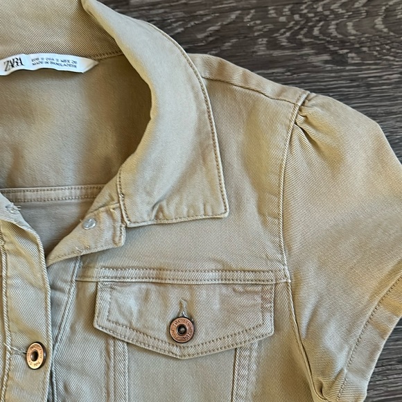 Zara - tan denim dress. - Picture 2 of 4